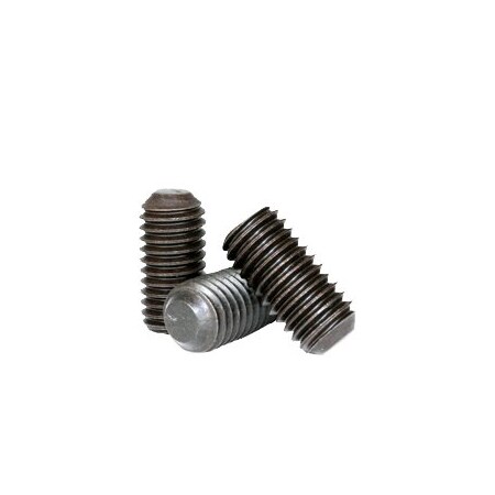 Socket Set Screw, Flat Point, DIN 913, M4-0.7x6mm, Alloy Steel  Metric Class 14.9 - 45H, 5000PK